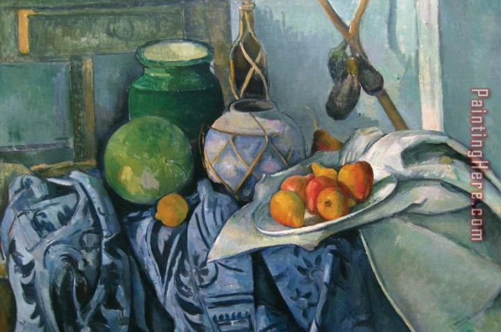 Paul Cezanne Still Life with Ginger Jar And Egg Plants